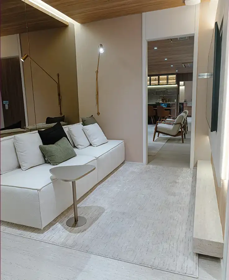 Estar íntimo do apartamento de 207 m²